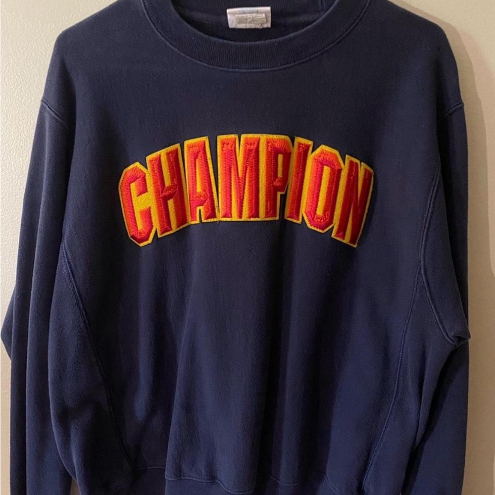 Champion Men's Navy Crewneck